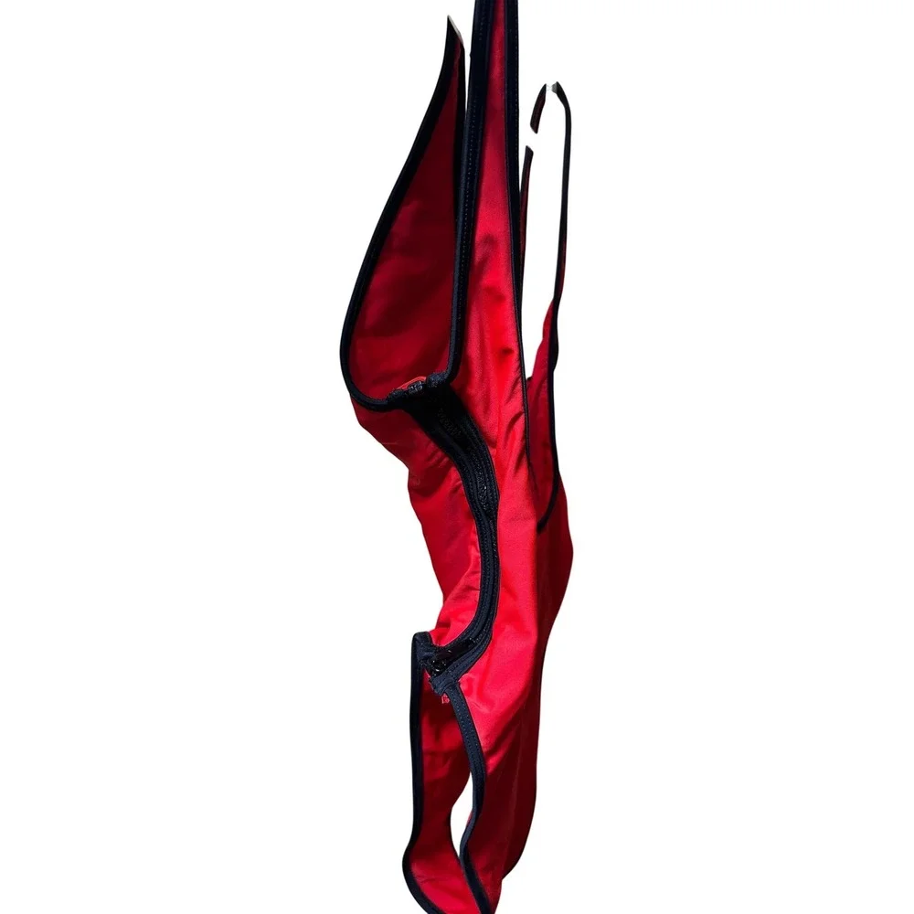 Wildfox This Bod's For You One Piece Swimsuit S Red Zip Side Graphic Rare‎